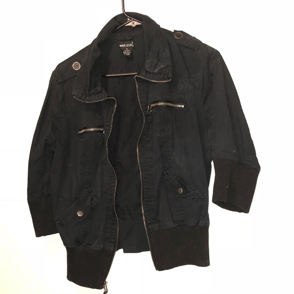 Black zip-up jacket